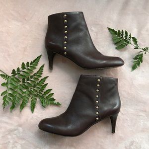 Coach brown leather booties
